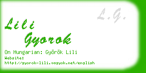 lili gyorok business card